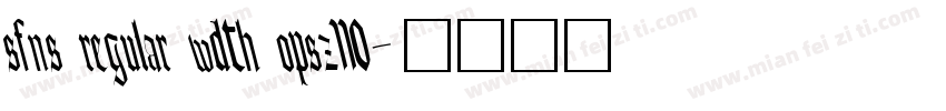 sfns regular wdth opsz110字体转换
